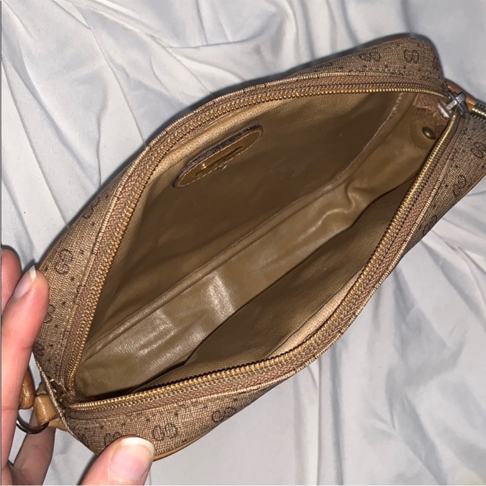 Gucci Purse 70’s Mini GG Monogram Shoulder Bag Crossbody Tan Authentic Vintage - Picture 9 of 17